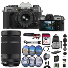 Fujifilm X-T50 Mirrorless Camera XF16-50mm XF 70-300mm f/4-5.6 R LM OIS WR Lens