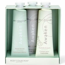 Hand Cream Gift Set Exfoliator Scrub Cuticle Nail Lime Basil Mandarin Xmas Women