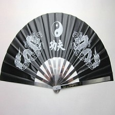 Foldable Chinese Kung Fu Martial Arts Tai Chi Dragon Stainless Steel Cloth Fan