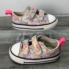 Converse Chuck Taylor All Star Infant Size 5 Pink Unicorn Rainbow Sneakers