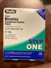 Rugby 21mg Nicotine Transdermal System Patch Step One 14 Patches