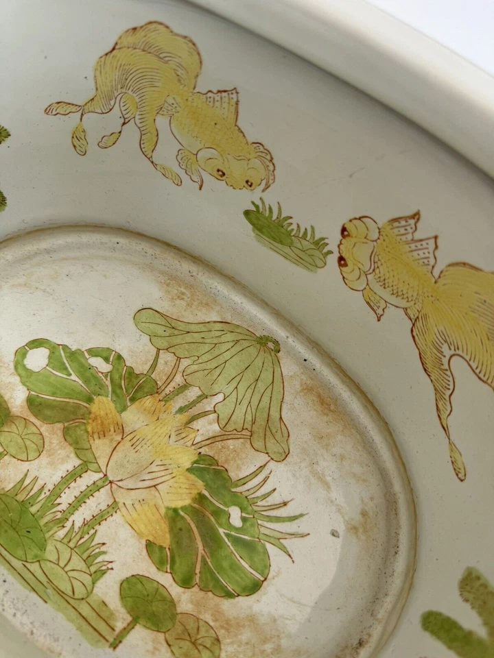 PLANTADORA DE BAÑO DE PIES VERDE PORCELANA 13" DE LARGO Foto 4 de 4