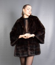 8372 NEW GORGEOUS REAL RUSSIAN SABLE COAT LUXURY FUR JACKET BEAUTIFUL SIZE S