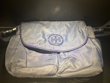 Tory Burch Billy Nylon Messenger Diaper Baby Bag Blue Crossbody Adjustable