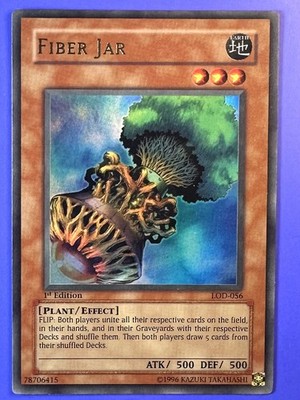 YUGIOH FIBER JAR 1ST EDITION LOD-056 CARD