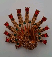 Broche vintage Sphinx Modèle 2046 Paon