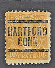 Scott# 642  10c James Monroe precancel ~ HARTFORD CONN - (A-8)