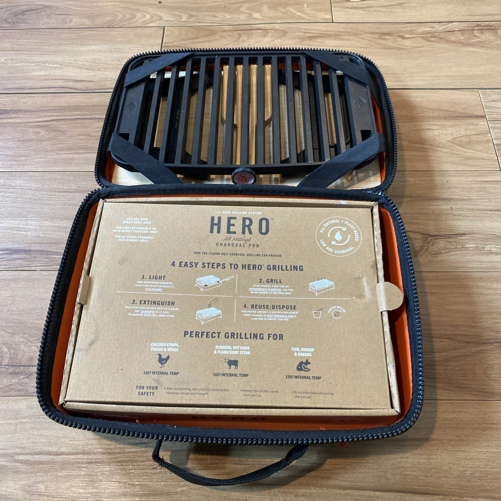 Fire & Flavor HERO Charcoal Mini Grill Portable Travel Grilling System Complete
Opens in a new windo