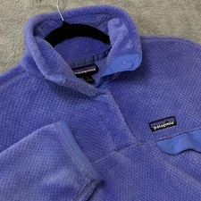 Patagonia Womens Large Purple Retool Snap-T Fleece Pullover Jacket Outdoor