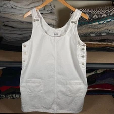 Vintage Y2K Sostanza White Cotton Overalls