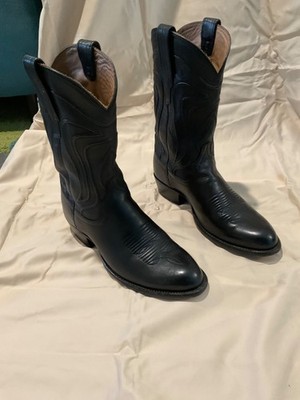 TECOVAS Cartwright Boots 8.5 D Men's Cowboy Western Black Leather Ranch Pull On