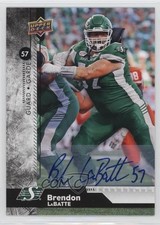 2018 Upper Deck CFL Auto Brendon LaBatte #148 Auto 1o3