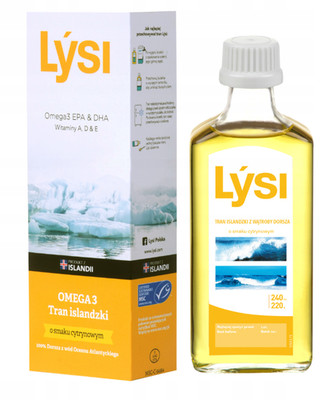LYSI ISLÄNDISCHES DORSCHLEBERÖL ZITRONE   NATÜRLICHE OMEGA-3 UNTERSTÜTZUNG 240ml