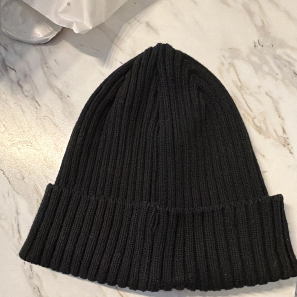 Supreme Black Overdyed Beanie Hat Men Casual Solid Classic