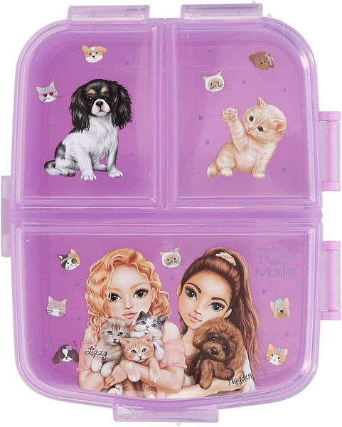 Depesche 13518 Topmodel Kitty And Doggy - Brotdose In Lila, Mit Model Motiv, Hun-image