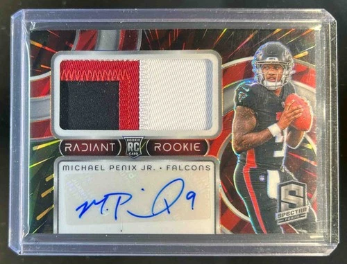 2024 Panini Spectra Michael Penix Jr. Radiant Rookie Patch RC Hyper Auto #39/60