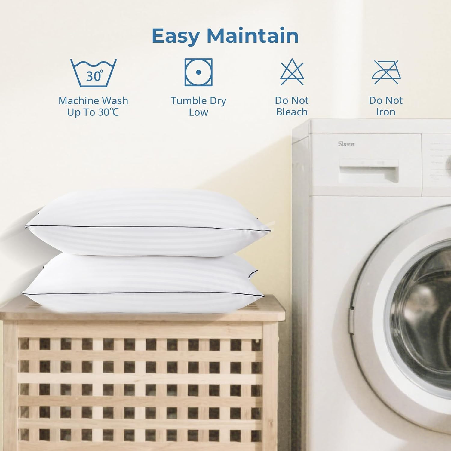 GOHOME Pillows Standard Size Set of 4 - Bed Pillows for Sleeping 4 Pack, Cooling