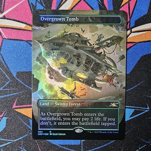 Overgrown Tomb NM Borderless Foil MTG Unfinity Unplayed Magic The Gathering 