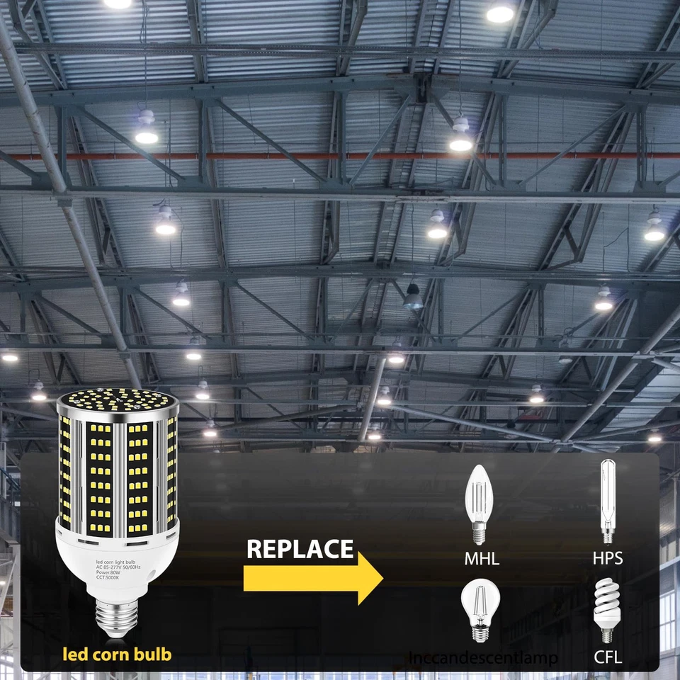 80W LED Corn Light Bulb(800W Equivalent ) 6 pack,Commercial Grade DayLight 50... - Image 4 of 4