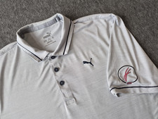 Puma Cloudspun Mens Polo lite Gray Logo LRG Golf 530669-02