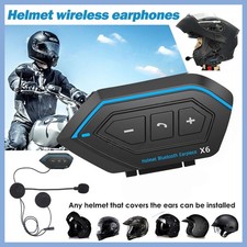 Motorcycle Helmet Headset Wireless Bluetooth Headphone Speaker Hands-Free X6