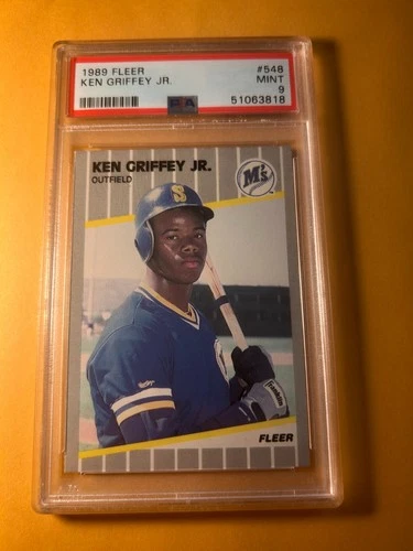 PSA 9 MINT 1989 FLEER #548 KEN GRIFFEY JR ROOKIE RC CARD