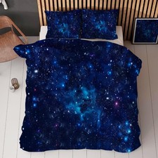 Housse de Couette 200x200 Adulte Ciel éToilé Bleu Parure de Lit 2 Personnes, ...