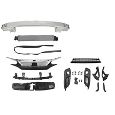 For CIVIC 2016-18 Front Grilles/Fog Lights/Bumper Reinforcement/Intercooler Kit