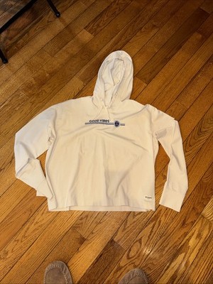 Life is Good Women's Crusher-FLEX Hoodie Tunic - Medium cream Good Vibes