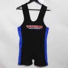Vintage 1990s TITAN SUPPORT SYSTEMS Wrestling Singlet Made in USA Size Men's XL