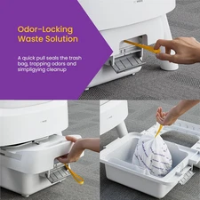 Litter Box Liners Autoscooper 11 Open Top Self Cleaning 3 Rolls 60 Pcs