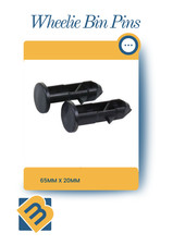 Wheelie Bin Lid Pins Hinge Pin x 2 | 65mm x 20mm