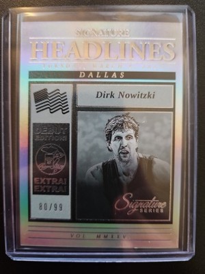 2025-26 Signature Series Dirk Nowitzki Silver Headlines /99 #21