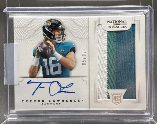 Trevor Lawrence 2021 Panini RPA 05/99 On-Card Auto Patch RC