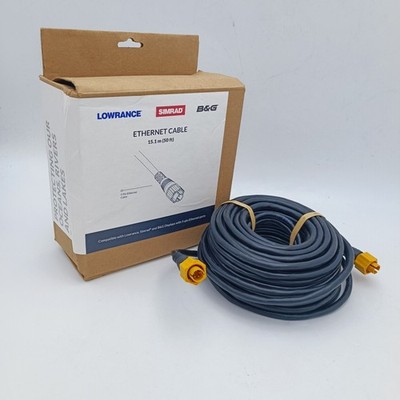 SIMRAD NAVICO B&G Lowrance Ethernet RJ45 50ft 15m Adapter Cable 000-0127-37