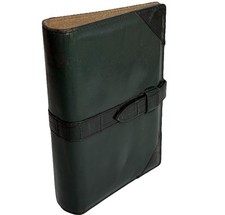 VTG Dark Green Leather Day Planner  Black All...
