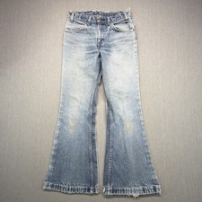 Vintage 70s Levi s 684 Bell Bottom Jeans Orange Tab Hippie 28x29 Distressed