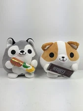 ZURU Snackles "Nigel the Husky"  Sandwich & Benji Corgi Candy Plush Lot