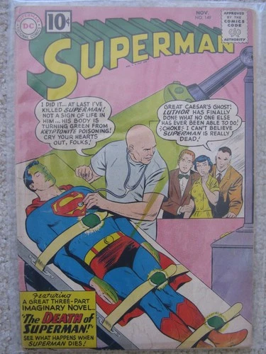 SUPERMAN #149 DC COMICS 1961 SILVER AGE Vintage COMIC BOOK 1st printing RARE 10¢