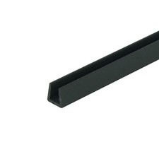 Outwater Black 7/32" Styrene Plastic U-Channel/C-Channel - Size Options