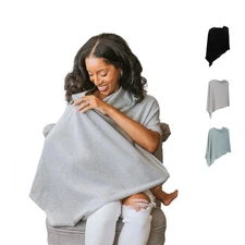 100% Cotton - Breathable Nursing Cover Up for Breastfeeding - Privacy Nursing...