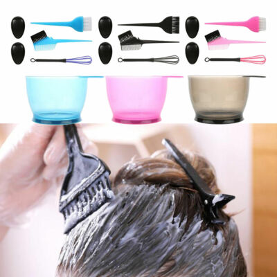 5 Stück/Set Haarfärbemittel Farbe Pinsel Schüssel Set Pinsel Kamm Haarfärben Applikator