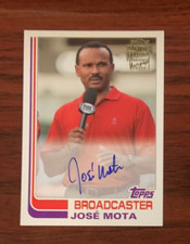 2021 Topps Archives Jose Mota Fan Favorite Auto Broadcaster FFA-JMO