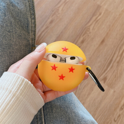Anime Dragon Ball Four Stars Yellow Cover Case For Airpods Pro 1 2
