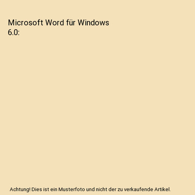 Microsoft Word für Windows 6.0