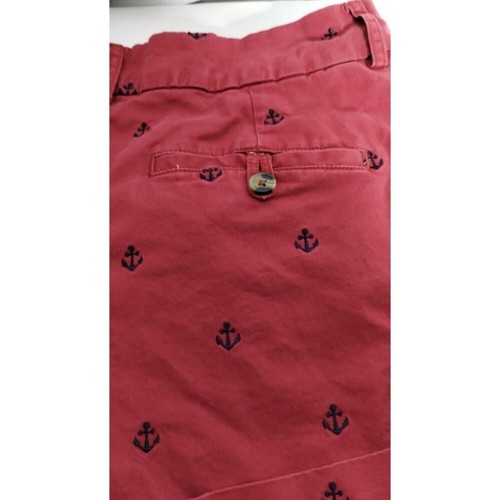 JNY Anchor Print Shorts Casual Summer Nautical Red Shorts Size 8 - Picture 14 of 16