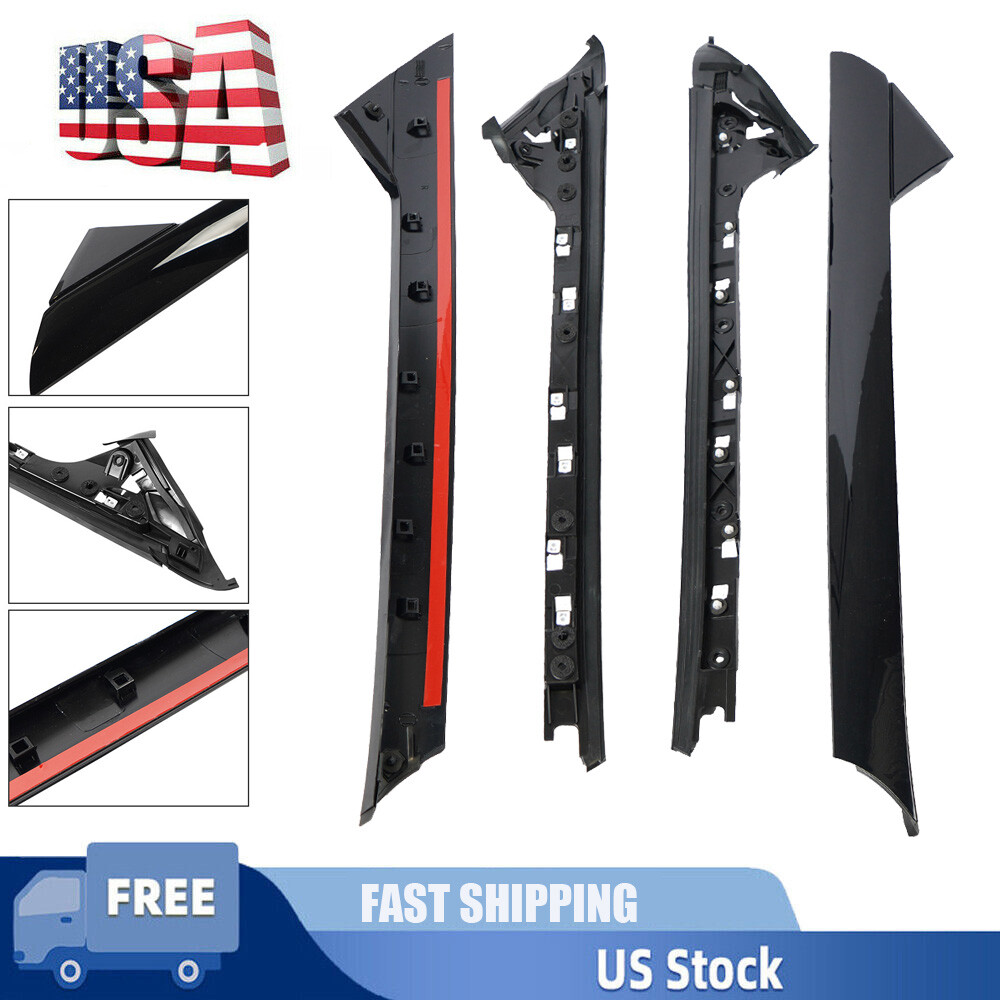 2 Pair Set Outer & Inner Windshield Trim Moldings For 20112019 Ford