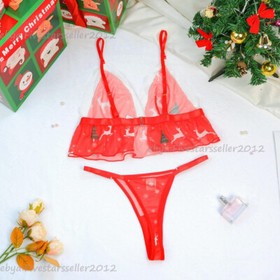 Ladies Queen Size Valentines Sexy Lingerie Santa Cosplay Roleplay Underwear Sets