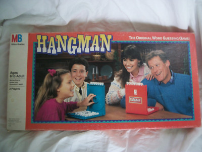 CLASSIC 1988 Hangman Original Word Guessing Board Game MB Ages 8+