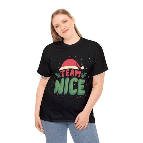 Team Nice Funny Christmas Graphic Tee Shirt, S-5XL - Picture 5 of 17